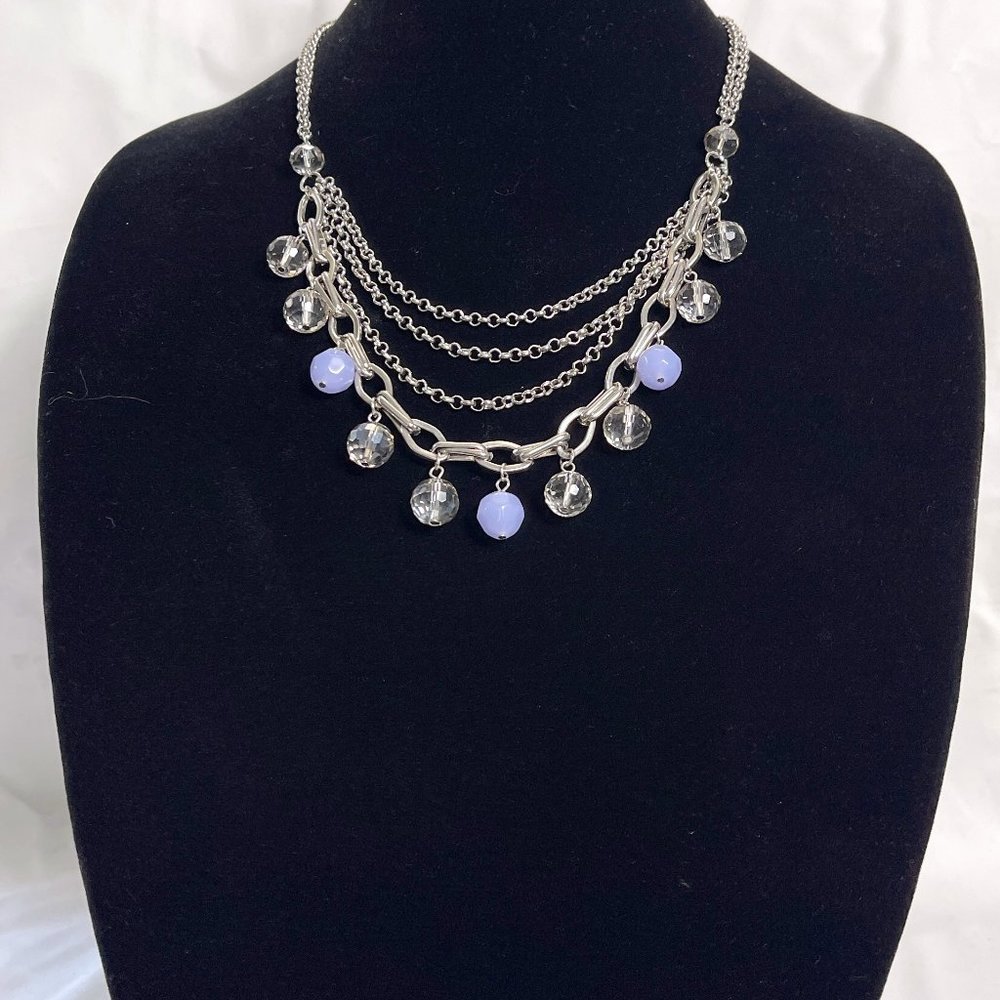 Ann Taylor Loft Silver Multi Strand Necklace #30